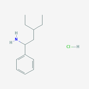 B1449295 3-Ethyl-1-phenylpentan-1-amine hydrochloride CAS No. 1864059-02-8