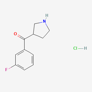 B1449298 (3-Fluorophenyl)(pyrrolidin-3-yl)methanone hydrochloride CAS No. 1864060-56-9