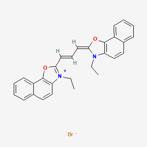 Naphth(2,1-d)oxazolium, 3-ethyl-2-(3-(3-ethylnaphth(2,1-d)oxazol-2(3H)-ylidene)-1-propenyl)-, bromide