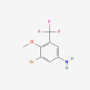 B1449304 3-Bromo-4-methoxy-5-(trifluoromethyl)aniline CAS No. 1373920-70-7
