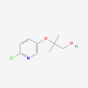 B1449307 2-(6-Chloropyridin-3-yloxy)-2-methylpropan-1-ol CAS No. 1360056-05-8