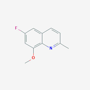 molecular formula C11H10FNO B1449309 6-氟-8-甲氧基-2-甲基喹啉 CAS No. 1412256-43-9