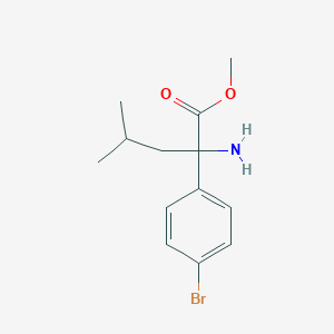 molecular formula C13H18BrNO2 B1449313 2-氨基-2-(4-溴苯基)-4-甲基戊酸甲酯 CAS No. 1523617-93-7