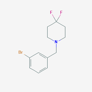 molecular formula C12H14BrF2N B1449318 1-[(3-溴苯基)甲基]-4,4-二氟哌啶 CAS No. 1443247-99-1