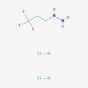 molecular formula C3H9Cl2F3N2 B1449332 (3,3,3-三氟丙基)肼二盐酸盐 CAS No. 1446322-01-5