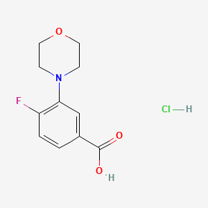molecular formula C11H13ClFNO3 B1449335 4-氟-3-(吗啉-4-基)苯甲酸盐酸盐 CAS No. 1795284-10-4