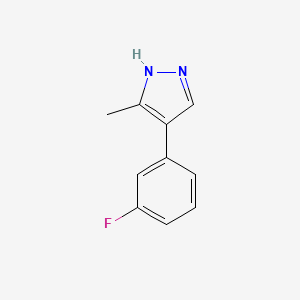 molecular formula C10H9FN2 B1449337 4-(3-Fluorophenyl)-3-methyl-1H-pyrazole CAS No. 2047972-90-5