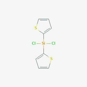 molecular formula C8H6Cl2S2Si B14493395 Dichlorodi(thiophen-2-yl)silane CAS No. 64102-92-7