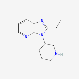 molecular formula C13H18N4 B1449358 2-乙基-3-(哌啶-3-基)-3H-咪唑并[4,5-b]吡啶 CAS No. 1894856-42-8