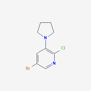 molecular formula C9H10BrClN2 B1449398 5-溴-2-氯-3-(吡咯烷-1-基)吡啶 CAS No. 1335056-00-2