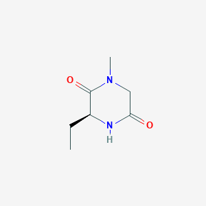 B14493994 (3S)-3-Ethyl-1-methylpiperazine-2,5-dione CAS No. 63273-62-1