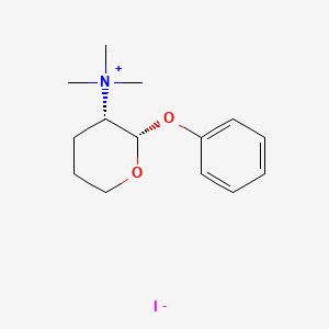 cis-Tetrahydro-2-phenoxy-N,N,N-trimethyl-2H-pyran-3-aminium iodide