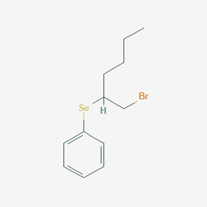 [(1-Bromohexan-2-YL)selanyl]benzene