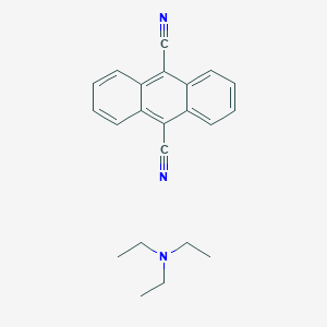 molecular formula C22H23N3 B14494052 anthracene-9,10-dicarbonitrile;N,N-diethylethanamine CAS No. 63296-85-5