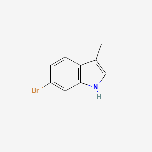 molecular formula C10H10BrN B1449422 6-溴-3,7-二甲基-1H-吲哚 CAS No. 1360888-14-7