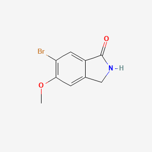 molecular formula C9H8BrNO2 B1449423 6-溴-5-甲氧基-2,3-二氢-异吲哚-1-酮 CAS No. 1427360-45-9