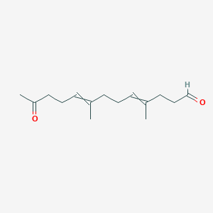 molecular formula C15H24O2 B14494230 4,8-Dimethyl-12-oxotrideca-4,8-dienal CAS No. 63525-04-2