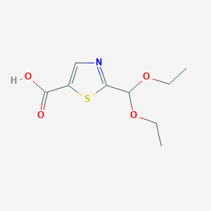 molecular formula C9H13NO4S B1449428 2-(Diethoxymethyl)-thiazole-5-carboxylic acid CAS No. 1427503-68-1