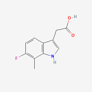 molecular formula C11H10FNO2 B1449430 2-(6-氟-7-甲基-1H-吲哚-3-基)乙酸 CAS No. 1019117-53-3