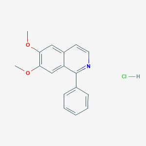 B14494337 6,7-Dimethoxy-1-phenylisoquinoline;hydrochloride CAS No. 63768-18-3