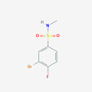 molecular formula C7H7BrFNO2S B1449437 3-溴-4-氟-N-甲基苯-1-磺酰胺 CAS No. 1864395-88-9