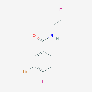 molecular formula C9H8BrF2NO B1449438 3-溴-4-氟-N-(2-氟乙基)苯甲酰胺 CAS No. 1863450-43-4