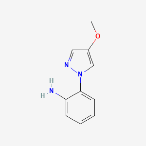 molecular formula C10H11N3O B1449439 2-(4-Methoxypyrazol-1-yl)-phenylamine CAS No. 1854937-26-0