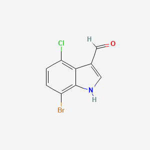 molecular formula C9H5BrClNO B1449453 7-溴-4-氯-1H-吲哚-3-甲醛 CAS No. 126811-23-2