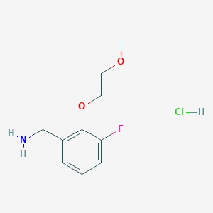 molecular formula C10H15ClFNO2 B1449469 3-Fluoro-2-(2-methoxyethoxy)-benzylamine hydrochloride CAS No. 2205505-30-0