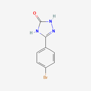 molecular formula C8H6BrN3O B1449486 5-(4-bromophenyl)-2H-1,2,4-triazol-3(4H)-one CAS No. 33199-41-6