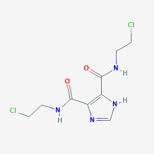 molecular formula C9H12Cl2N4O2 B1449489 N,N'-双(2-氯乙基)-1H-咪唑-4,5-二甲酰胺 CAS No. 4787-07-9