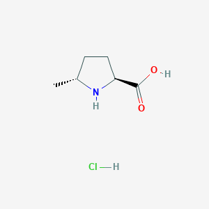 molecular formula C6H12ClNO2 B1449490 (2S,5R)-5-methylpyrrolidine-2-carboxylic acid hydrochloride CAS No. 38228-15-8