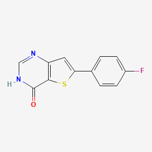 molecular formula C12H7FN2OS B1449493 6-(4-fluorophenyl)thieno[3,2-d]pyrimidin-4(3H)-one CAS No. 215928-68-0