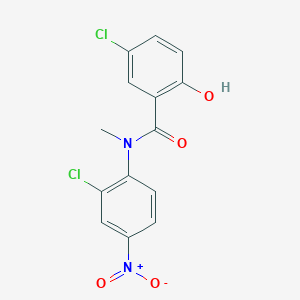 5-Chloro-N-(2-chloro-4-nitrophenyl)-2-hydroxy-N-methylbenzamide