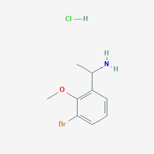 molecular formula C9H13BrClNO B1449494 1-(3-Bromo-2-methoxyphenyl)ethanamine hydrochloride CAS No. 2203140-38-7