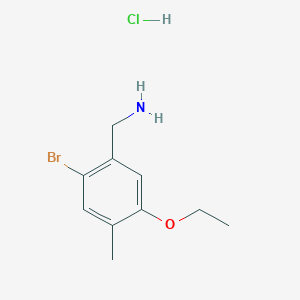 molecular formula C10H15BrClNO B1449495 2-Bromo-5-ethoxy-4-methylbenzylamine hydrochloride CAS No. 2203940-76-3