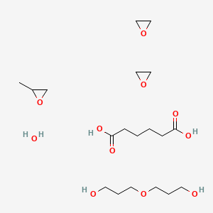 Hexanedioic acid;3-(3-hydroxypropoxy)propan-1-ol;2-methyloxirane;oxirane;hydrate