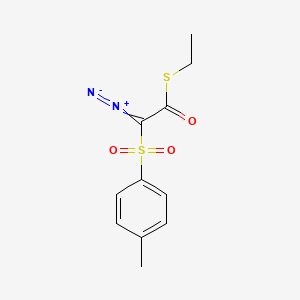 2-Diazonio-1-(ethylsulfanyl)-2-(4-methylbenzene-1-sulfonyl)ethen-1-olate