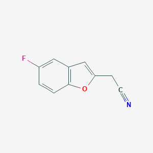 molecular formula C10H6FNO B144950 2-(5-Fluorobenzofuran-2-yl)acetonitrile CAS No. 139313-91-0