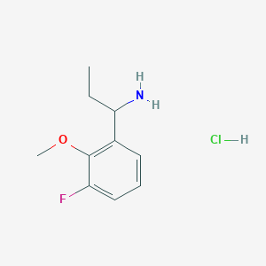 molecular formula C10H15ClFNO B1449502 1-(3-氟-2-甲氧基苯基)-丙胺盐酸盐 CAS No. 2206311-69-3