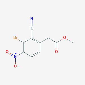 molecular formula C10H7BrN2O4 B1449504 Methyl 3-bromo-2-cyano-4-nitrophenylacetate CAS No. 1804403-85-7
