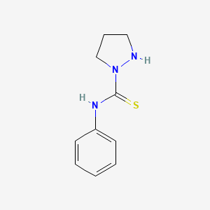 molecular formula C10H13N3S B14495062 N-Phenylpyrazolidine-1-carbothioamide CAS No. 65677-70-5