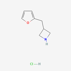 molecular formula C8H12ClNO B1449507 3-[(Furan-2-yl)methyl]azetidine hydrochloride CAS No. 2044872-49-1