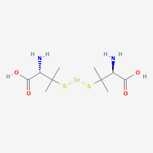 molecular formula C10H20N2O4S2Se B14495101 (2S)-2-amino-3-[(1S)-1-amino-1-carboxy-2-methylpropan-2-yl]sulfanylselanylsulfanyl-3-methylbutanoic acid CAS No. 63347-00-2