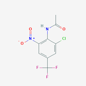 molecular formula C9H6ClF3N2O3 B1449511 N-[2-chloro-6-nitro-4-(trifluoromethyl)phenyl]acetamide CAS No. 2251053-03-7