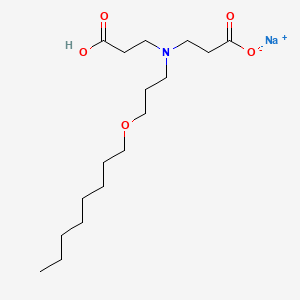 beta-Alanine, N-(2-carboxyethyl)-N-(3-(octyloxy)propyl)-, monosodium salt