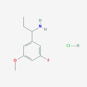 molecular formula C10H15ClFNO B1449515 1-(3-Fluoro-5-methoxyphenyl)-propylamine hydrochloride CAS No. 2208274-68-2