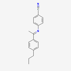 4-{(E)-[1-(4-Propylphenyl)ethylidene]amino}benzonitrile