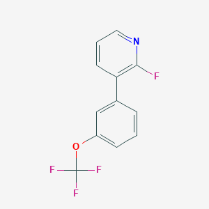 molecular formula C12H7F4NO B1449529 2-氟-3-(3-(三氟甲氧基)苯基)吡啶 CAS No. 1261725-31-8