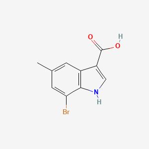 molecular formula C10H8BrNO2 B1449531 7-溴-5-甲基-1H-吲哚-3-羧酸 CAS No. 1360891-25-3